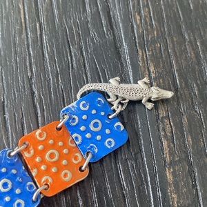 Metal Textured Gator Bracelet